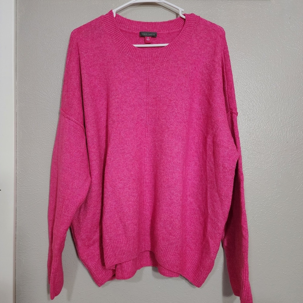 Vince‎ Camuto Women Sweater XL Pink Paradox Center Seam Cozy Comfy SoftAF Femme